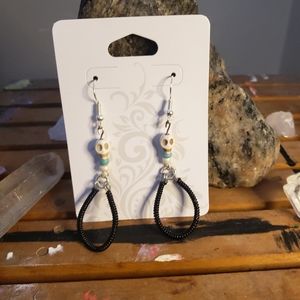 Handmade skull earrings